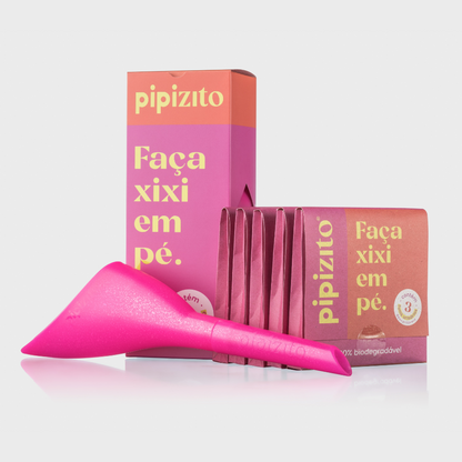 Kit Básico: 1 Pipizito Reutilizável + 15 Pipizitos Descartáveis + 5 Wipezitos