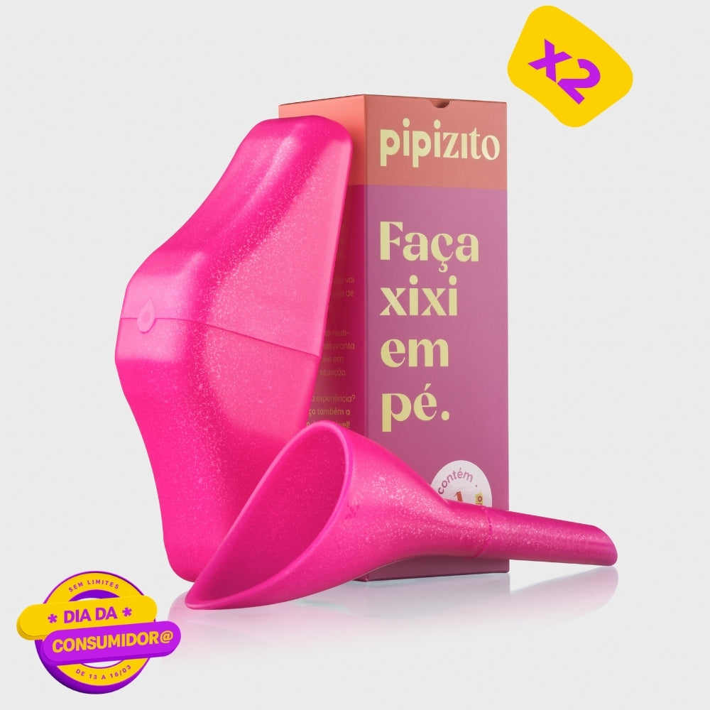 Pipizito Reutilizável - Rosa com Glitter EM DOBRO